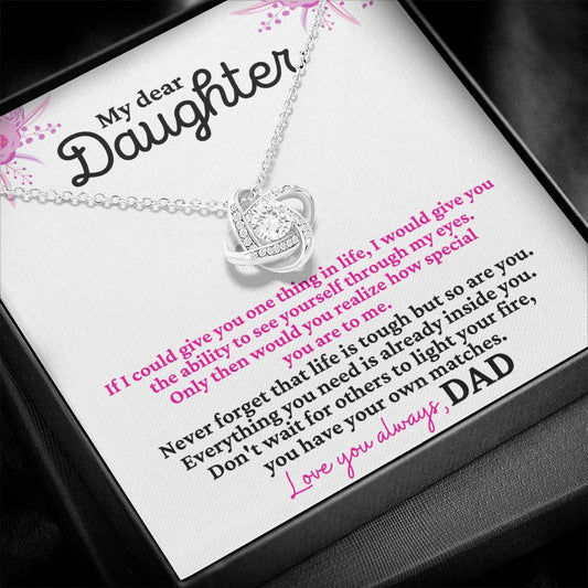 To My Daughter From Dad - Never Forget - Necklace